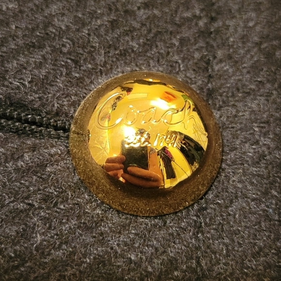 Coach 1941 Double Breasted Wool Pea Coat Women's Size 10 Black w/ Gold Buttons - Picture 3 of 12